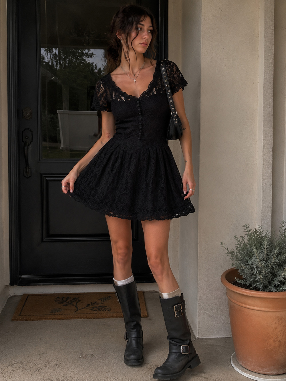 Vintage Fairy grunge lace overlay black dress Size small Y2K whimsigoth Party